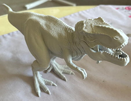 Beyaz Dinazor Tyrannosaurus Dinazor Figur Oyuncak 14CM DOğal Malzeme