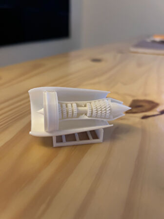 Minik Jet Turbo Motor Plastik Hareketsiz Hareket etmez 7CM