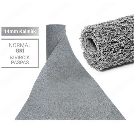 100X800CM GRİ KIVIRCIK PASPAS-HALI KAYMAZ YOLLUK LİDYA 14MM