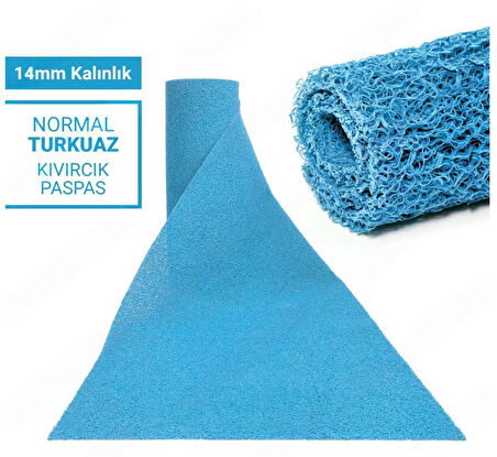 120X80CM TURKUAZ KIVIRCIK PASPAS-HALI KAYMAZ YOLLUK LİDYA 14MM