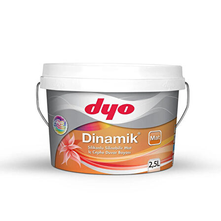 DYO 2,5LT DİNAMİK MAT SİLİKONLU SİLİNEBİLİR İÇ CEPHE DUVAR BOYASI (3077)