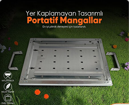 MİRAÇ 45X30CM KATLANIR MANGAL ÇANTALI LAZER KESİM ORTA BOY