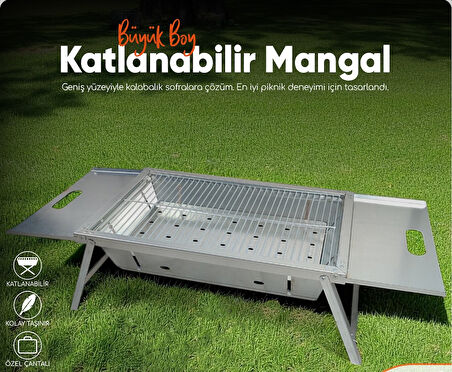 MİRAÇ 55X35CM KATLANIR MANGAL ÇANTALI LAZER KESİM BÜYÜK BOY