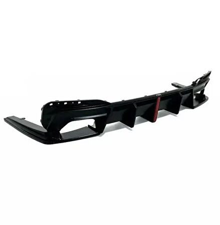 AUTOGP  Bmw g30 arka tampon difüzörü ledli ve egzoz ucu seti 2017+ pianoblack