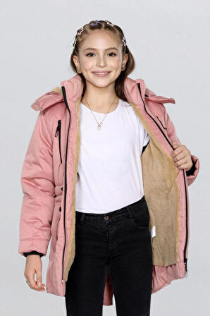 çift cepli çıkarılabilen şapkalı mont