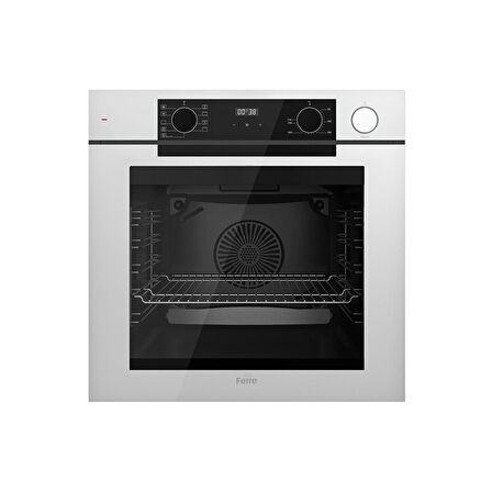 Ferre Steamart-Fryart-Silentart Serisi Beyaz Set (SC406-WFA + QEP64CB +D064-SA ) - Döküm Izgara / 65 cm Ocak