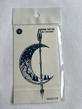 Zafer 4 Adet Minimal 11x8 cm 3 Hafta Kalıcı Yarı Kalıcı Geçici Dövme