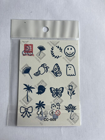 Parmak El 4 Adet Minimal 11x8 cm 3 Hafta Kalıcı Yarı Kalıcı Geçici Dövme