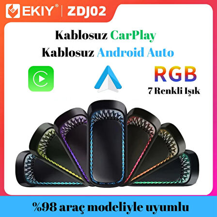  Akıllı Oto Kablosuz CarPlay & Android Auto Adaptörü – Apple ve Android Cihazlarla Uyumlu Multimedya Dönüştürücü