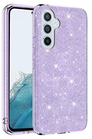 Galaxy A54 Kılıf Simli Renkli Silikon 