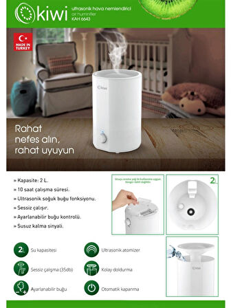 Kiwi KAH-6643 Ultrasonik Hava Nemlendirici