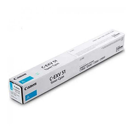 Orjinal Canon C-EXV51L (0485C002) Mavi Toner - IR-C5535i / IR-C5540i (T8133)