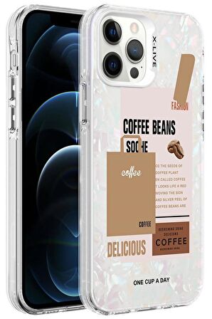 Apple iPhone 12 Pro Max Kılıf Mermer Üzeri Lüx Desenli Marbello Kapak
