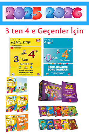 Tonguç Akademi 3. Sınıf Yaz Tatil Seti + 3 ten 4 e Hazırlık Seti + Fen Köyü Hikaye Seti