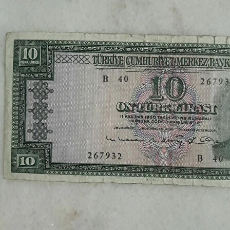 5. Emisyon 6. Tertip 10 Lira