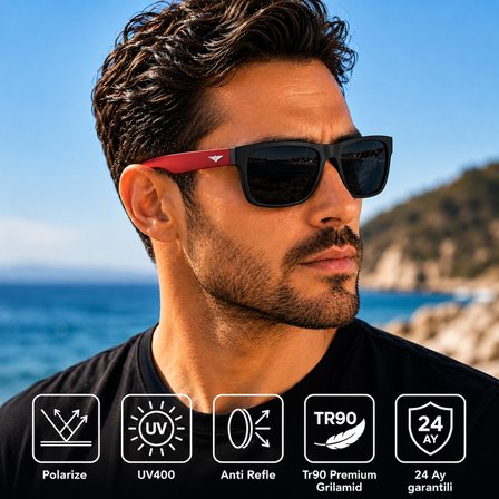 COL 147 Yeni Premium Seri Polarize Erkek Güneş Gözlüğü-Polarize-UV400-Anti Refle 3lü Koruma 55*18*135 Ekartman