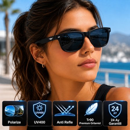 COL 119 Premium Seri Rb Model Polarize Kadın Güneş Gözlüğü-Polarize-UV400-Anti Refle 3 lü Koruma 53*18*132 Ekartman