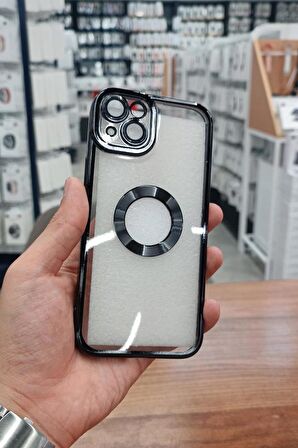 iPhone 15 Kılıf Köşeleri Renkli Şeffaf Kamera Korumalı Silikon Luxury Kapak