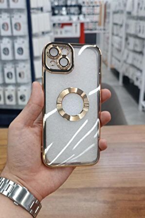 iPhone 15 Kılıf Köşeleri Renkli Şeffaf Kamera Korumalı Silikon Luxury Kapak