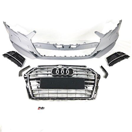 Audi a3 s3 ön tampon ve panjur seti 2016+ hb