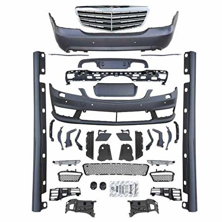 Mercedes w221 s63 s65 panjurlu body kit tampon seti
