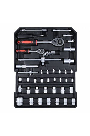Tekerlekli Profesyonel Alet Ve Lokma Takım Çantası  Full Set 186 Parça