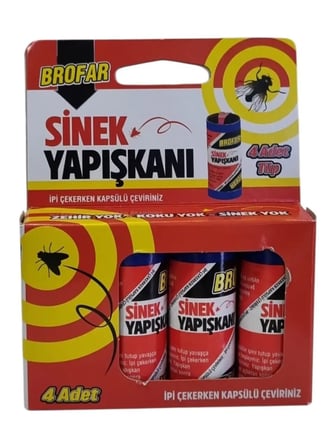 Brofar Sinek Yapışkanı 4 Lü rulo pakette sinekleri kolayca yakalar sinek ortamda bırakmaz 100m2 de ne varsa temizler