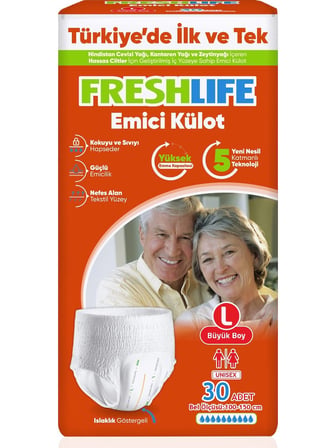 Freshlife Emici Külot Yetişkin Hasta Bezi Large 30 Adet