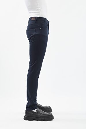 Erkek Jesus Slim Fit Gabardin Pantolon Lacivert