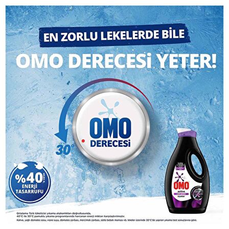 Omo Active Cold Power Siyahlar için Sıvı Deterjan 1.69 lt