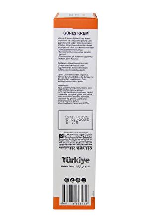 Alpha Güneş Kremi 60 Spf 100ml