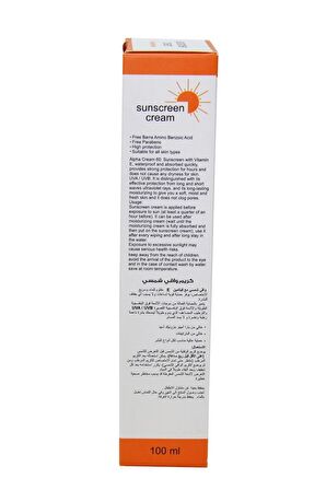 Alpha Güneş Kremi 60 Spf 100ml