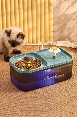 Kiwi Pets Kpf-10548 Mama Kabı ve Otomatik Evcil Hayvan Su Çeşmesi