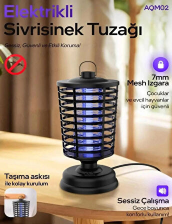 Airstorr Elektrikli Sivrisinek Yok Edici Sinek Öldürücü Büyük Boy Hem Gece Lambası Hem Haşere 3.6-4W