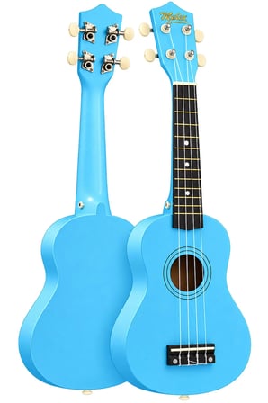 Midex UKX-901BL Mavi Soprano Ukulele (Askı Çanta Metod Pena)