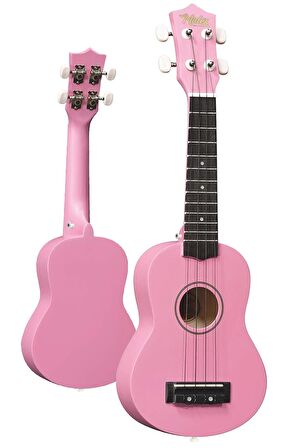 Midex UKX-901PK Pembe Soprano Ukulele (Askı Çanta Metod Pena)