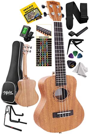 Midex TN-26MC-ST Set Maun Tenör Ukulele (Softcase Stand Tuner Capo Metod Nota Sticker Askı Pena)