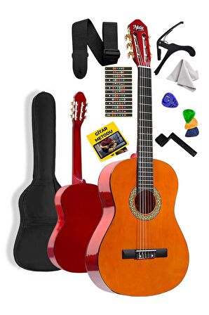 Midex CG-34YL Kaliteli 34 İnç 1/2 Juniur Çocuk Gitarı 4-8 Yaş Arası (Çanta Capo Nota Sticker Askı Pena Metod)