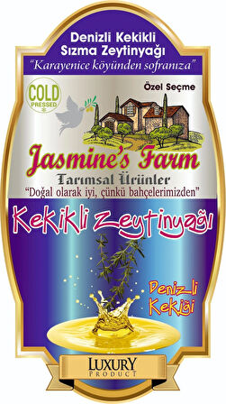 Kekikli Zeytinyağı - Gerçek Kekik -0,3 asit - Soğuk Sıkım - Erken Hasat 250 ML