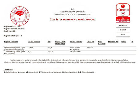 0,1 Asit Bebek Zeytinyağı Ultra Premium 250 ML - 224 mg/kg Polifenol