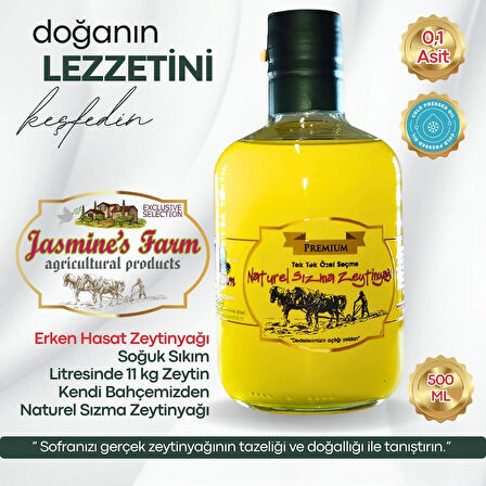 Naturel Sızma Ultra Premium Zeytinyağı 500 ML – 0,1 Asit, 224 mg/kg Polifenol