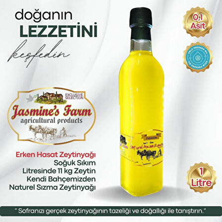 Naturel Sızma Ultra Premium Zeytinyağı 1 Litre – 0,1 Asit, 224 mg/kg Polifenol