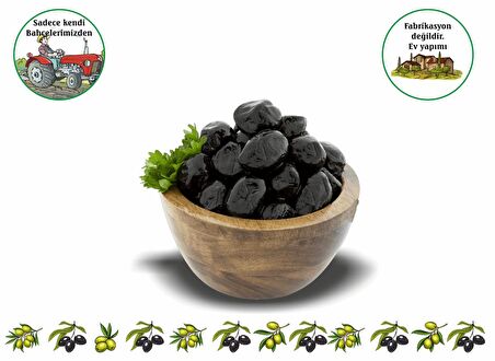 Gemlik Tipi Doğal Siyah Zeytin 3×1000 Gr