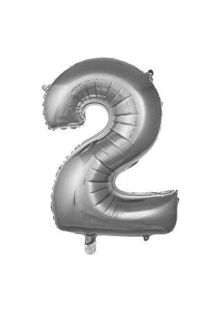 Folyo Balon Rakam Gümüş Renk 34 Inc 76 Cm Helyum Uyumlu