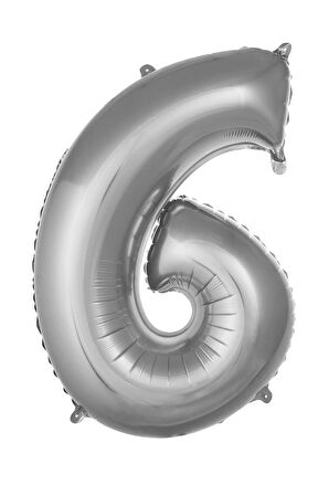Folyo Balon Rakam Gümüş Renk 34 Inc 76 Cm Helyum Uyumlu