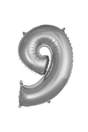 Folyo Balon Rakam Gümüş Renk 34 Inc 76 Cm Helyum Uyumlu