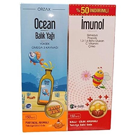 Ocean Balık Yağı Portakal ve Imunol Kofre Paket