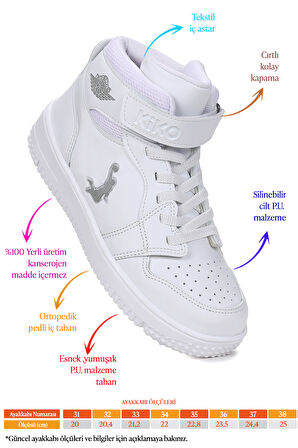 Kiko Kids Hayka Cırtlı Basketbol Kız Çocuk Spor Ayakkabı