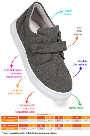 Kiko Kids Richie Cırtlı Günlük Erkek Çocuk Casual Ayakkabı