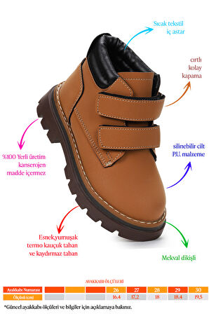  Azka Cırtlı Kız Çocuk Bot Ayakkabı